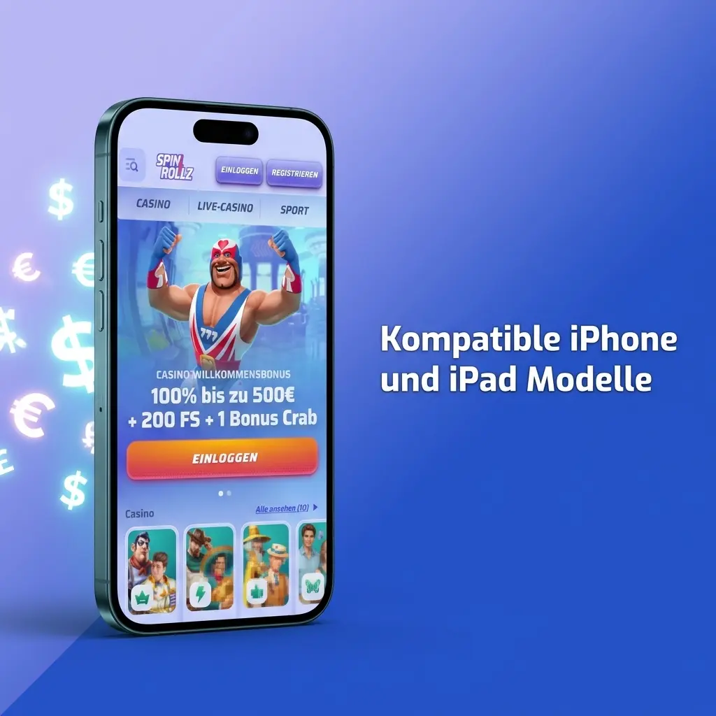 Kompatible iPhone und iPad Modelle für die Spinrollz App