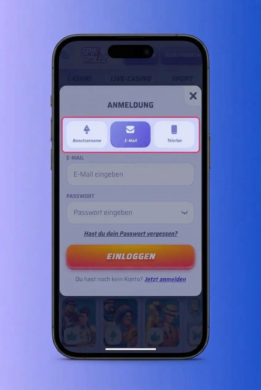 Spinrollz Login für Casino und Sportwetten