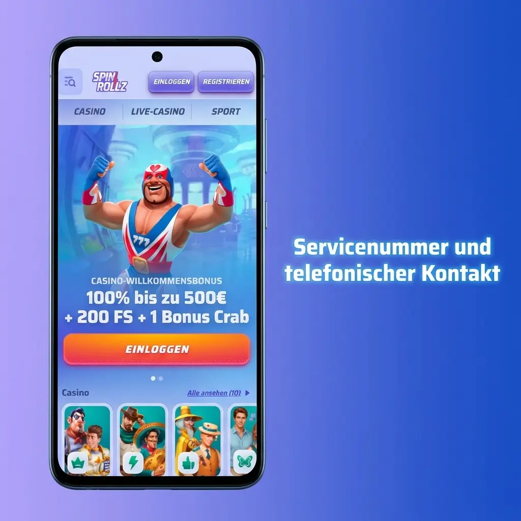 Telefonischer Kontakt zum Spinrollz Support