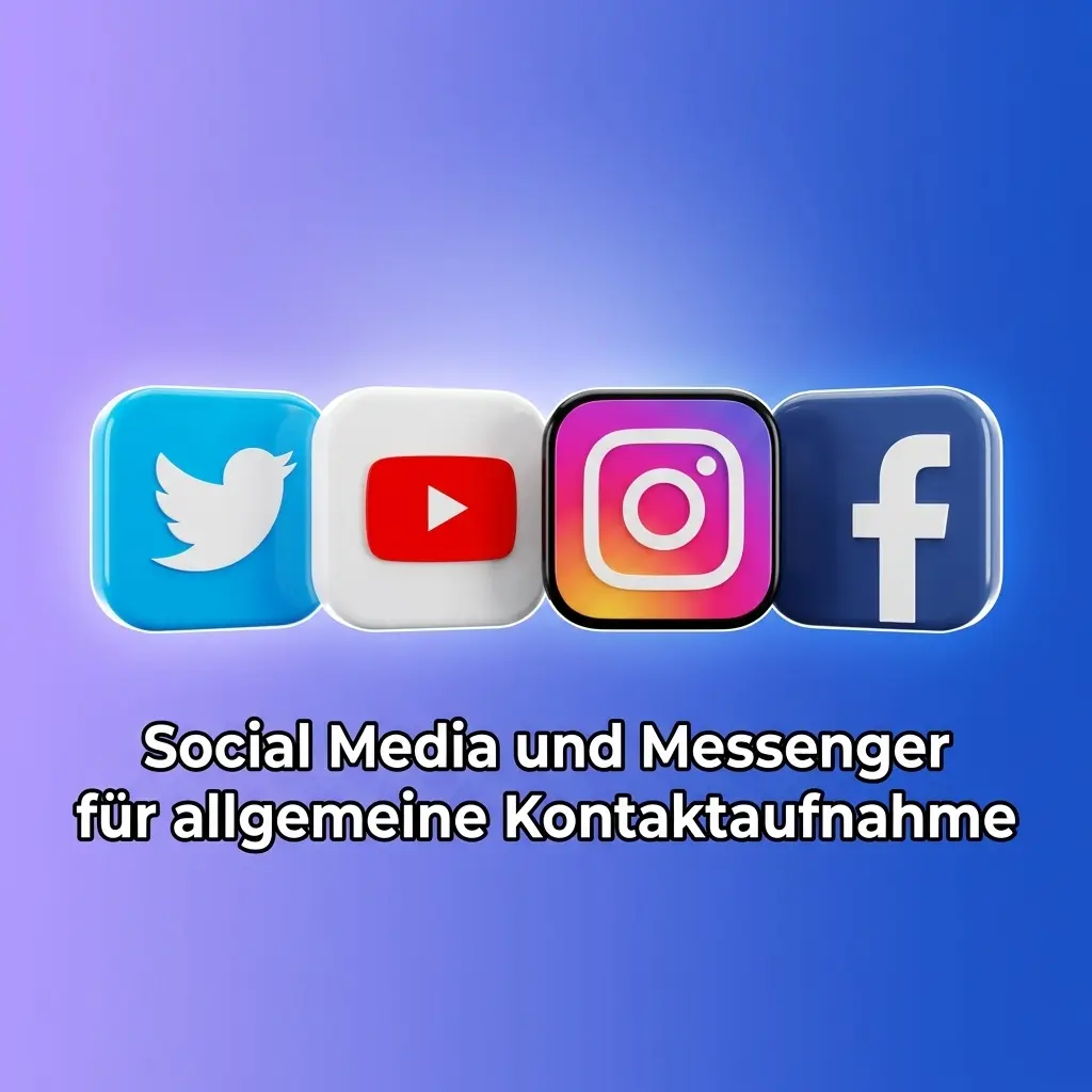 Offizielle Social Media und Messenger Kontaktkanäle