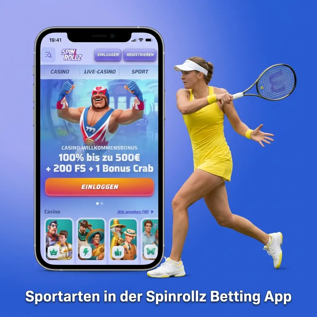 Sportwetten in der Spinrollz Betting App
